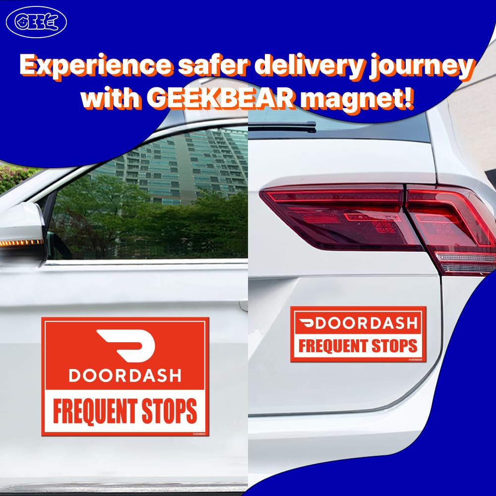 GEEKBEAR Doordash car magnet compact 8.7 by 3.5 inches enhances signal on tight spots.