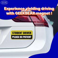 Close-up of reflective surface on GEEKBEAR magnet for dusk visibility.