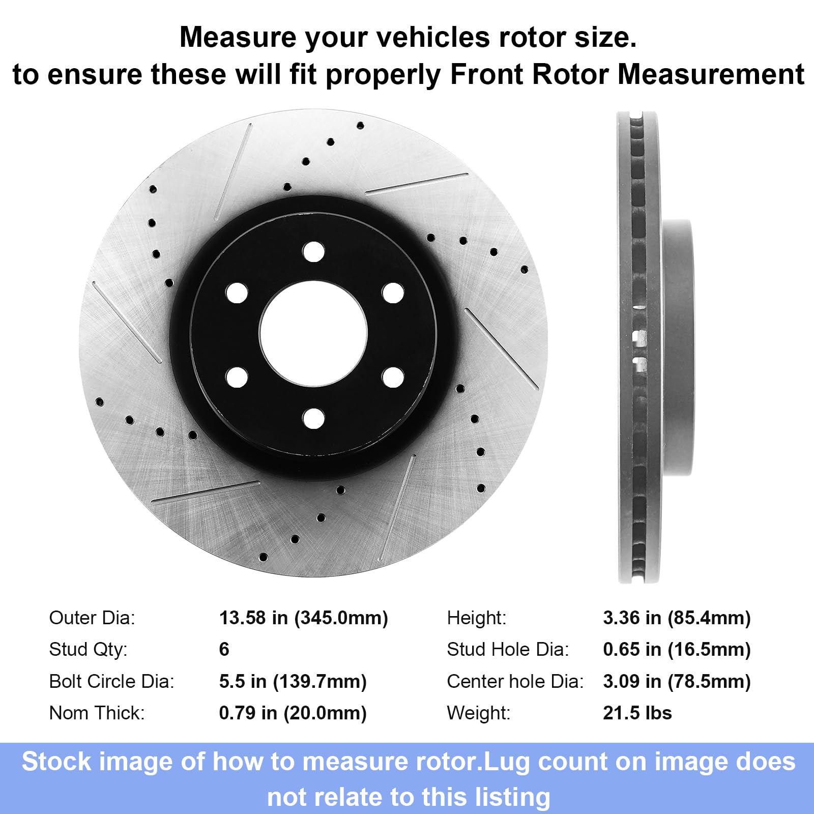 Geekstop drilled and slotted rotor enhances heat dissipation and fade resistance.