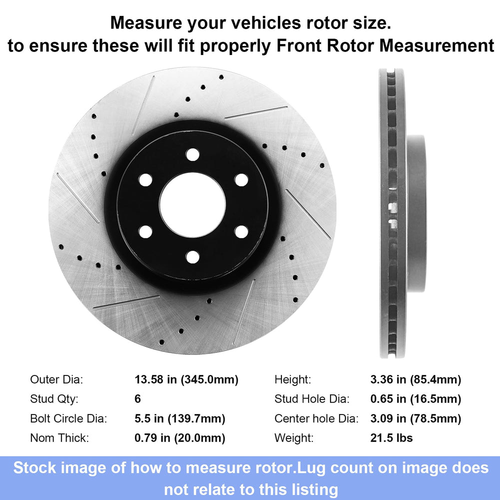 Geekstop drilled and slotted rotor enhances heat dissipation and fade resistance.