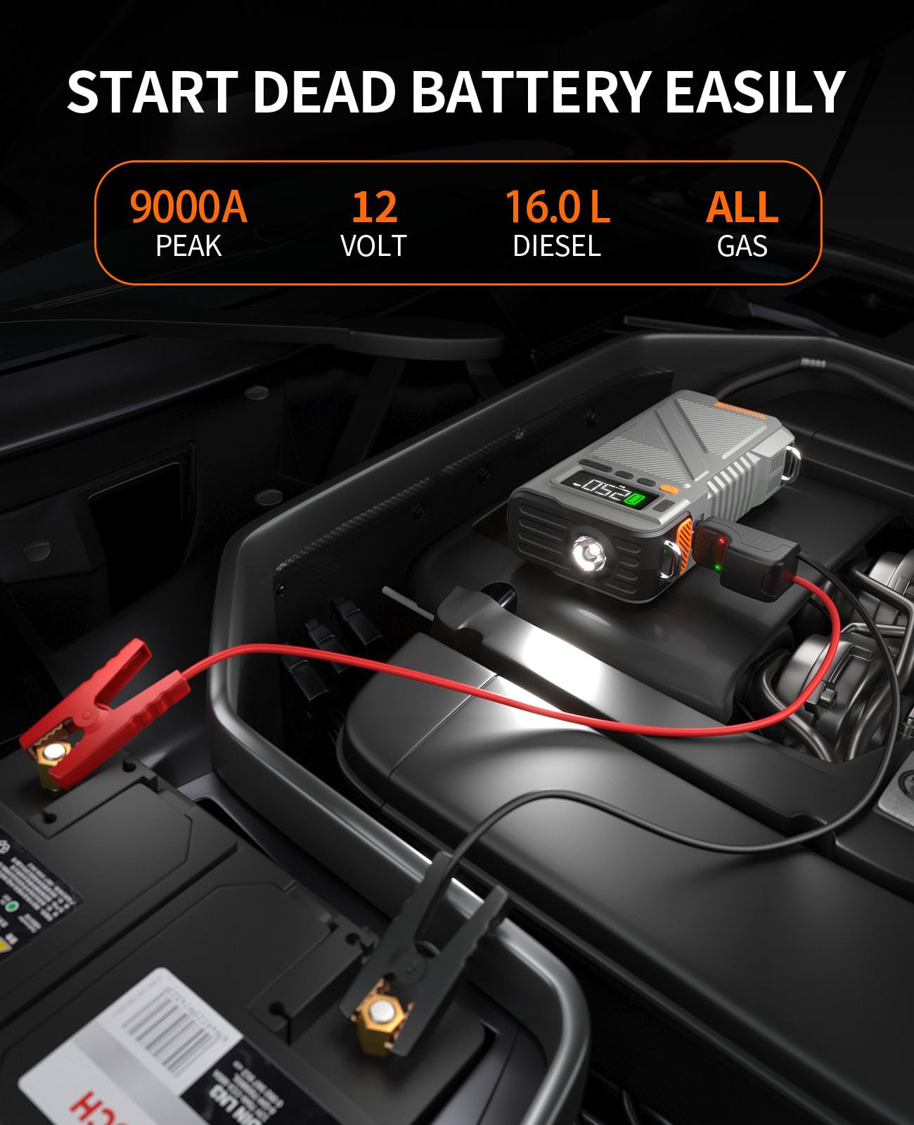 Geeneu 150 PSI inflator display with precise pressure.