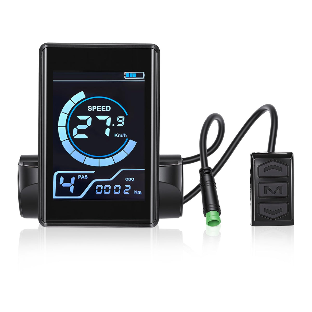 GEERYZHE front view display showing bike dashboard metrics and readability