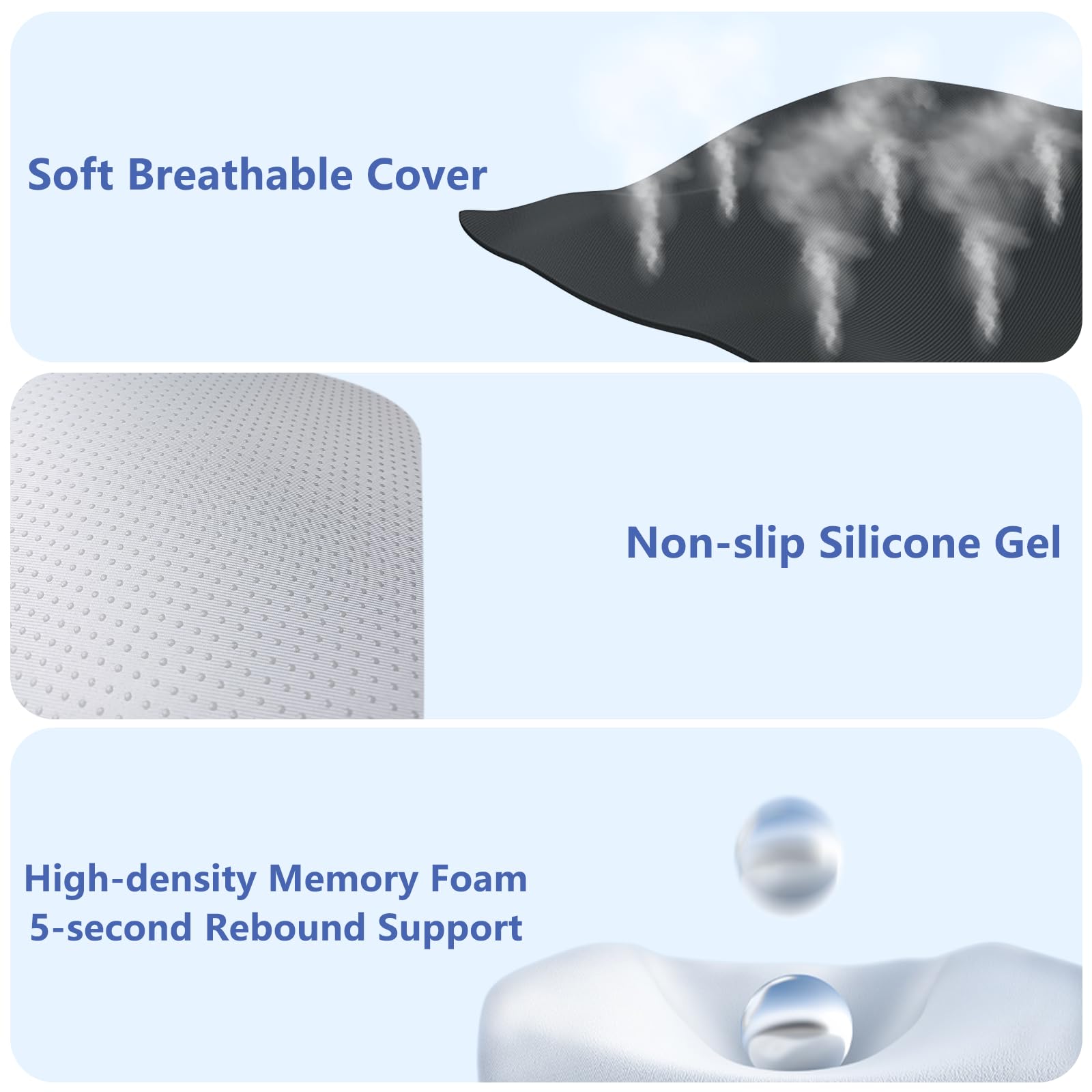 Geeyontek memory foam adapts to your body for cushioning.