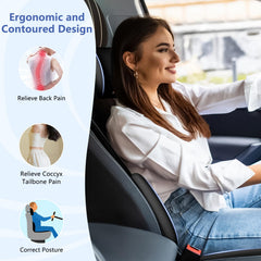 Geeyontek neck pillow provides supportive comfort on long trips.