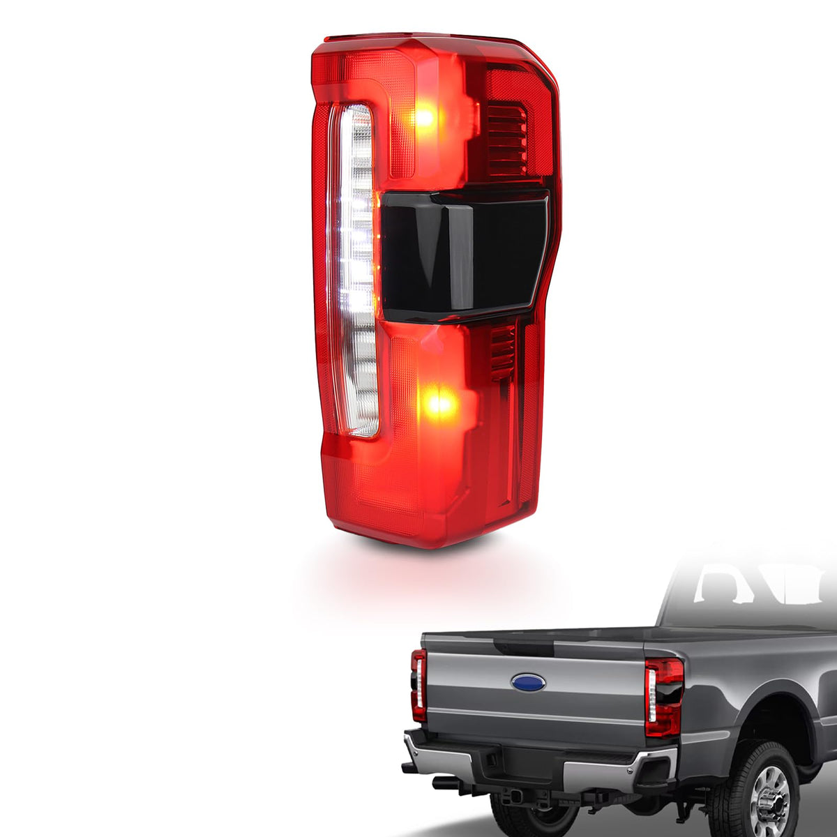 Gefitway halogen tail light for Ford F-250 right passenger view enhances rear visibility
