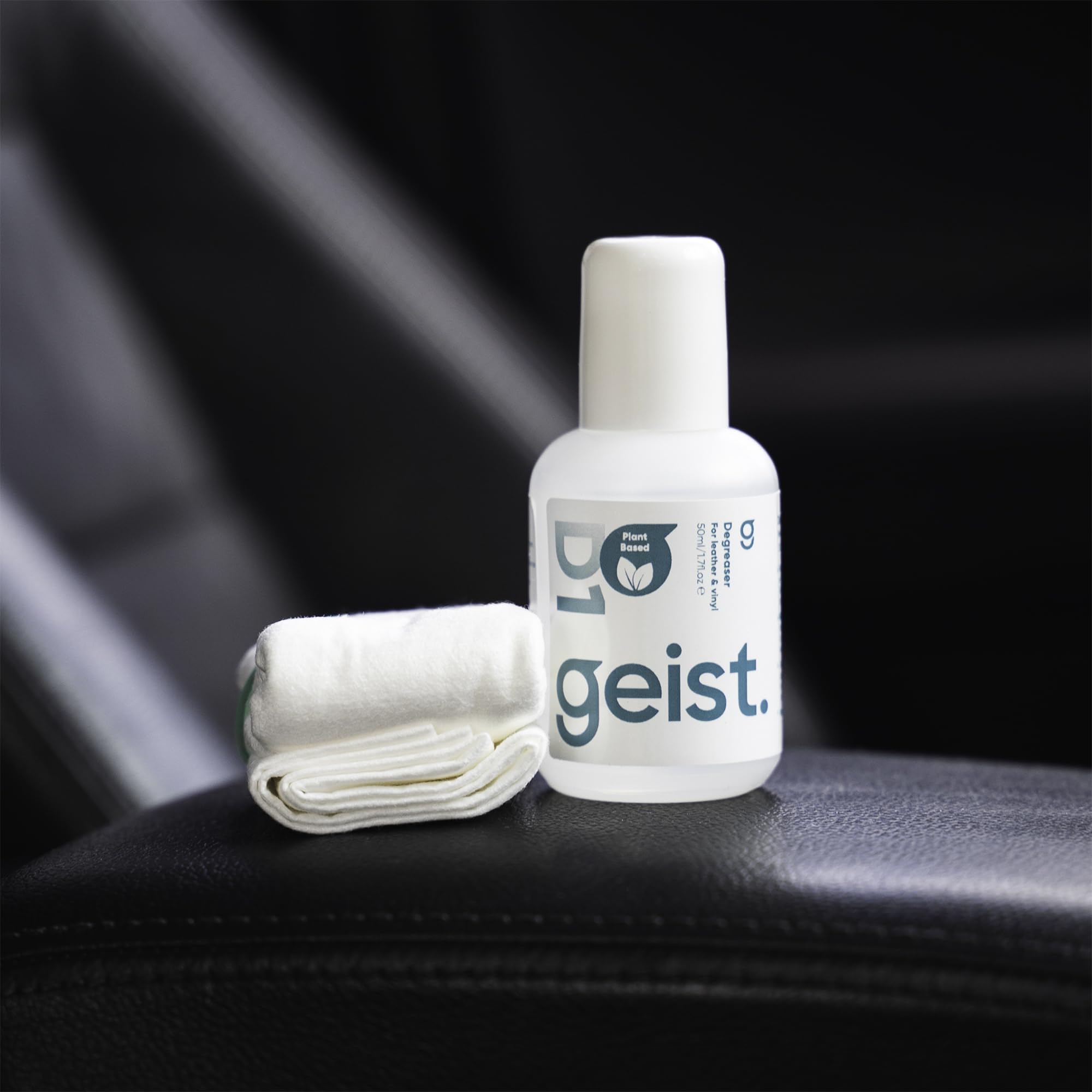 Geist degreaser in action lifting oil for adhesion.