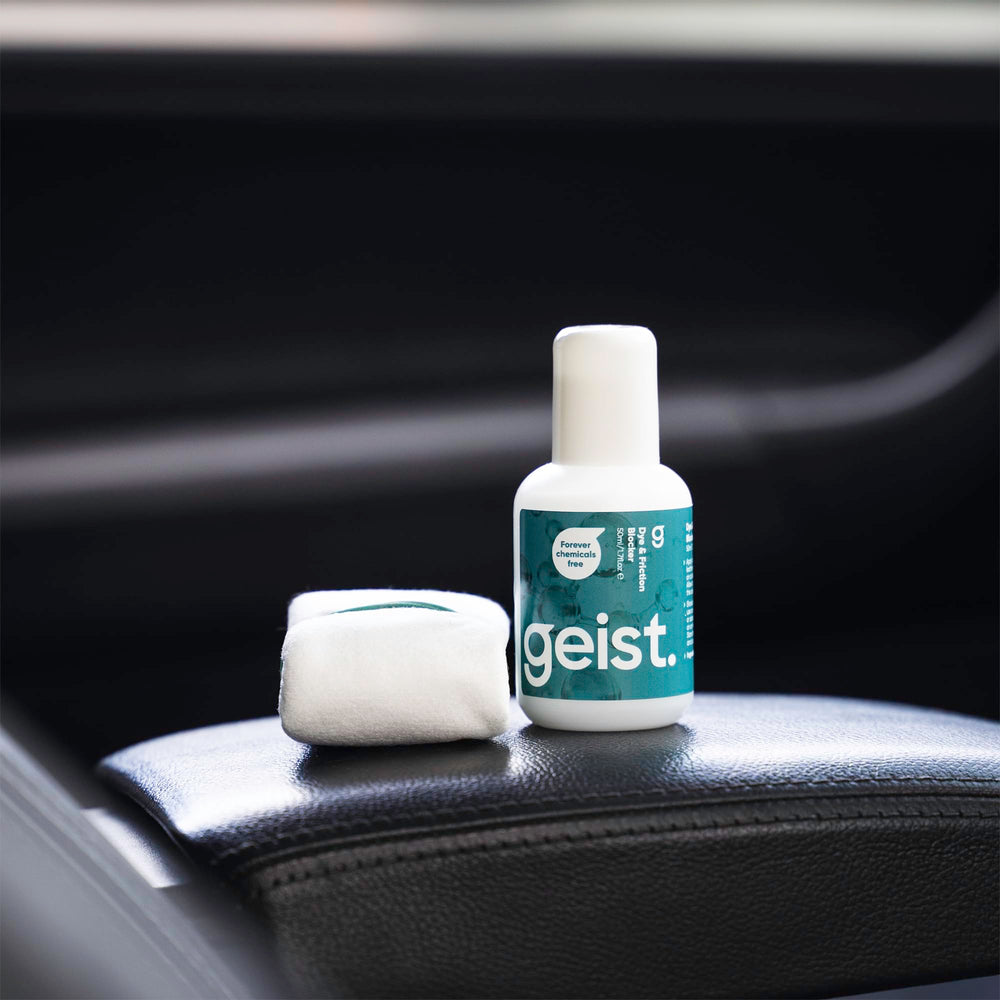 Geist plant-algae cleaner lifts dirt on leather.