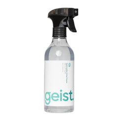 Geist Rapid Leather Cleaner bottle pour demonstrates easy application for quick on-the-go cleaning.