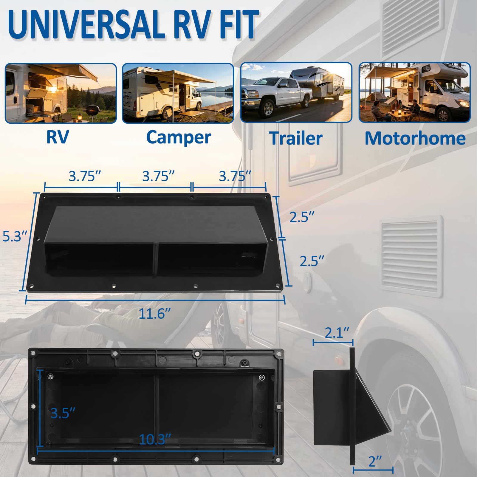 Gekufa vent cover durability closeup highlights impact-resistant construction.