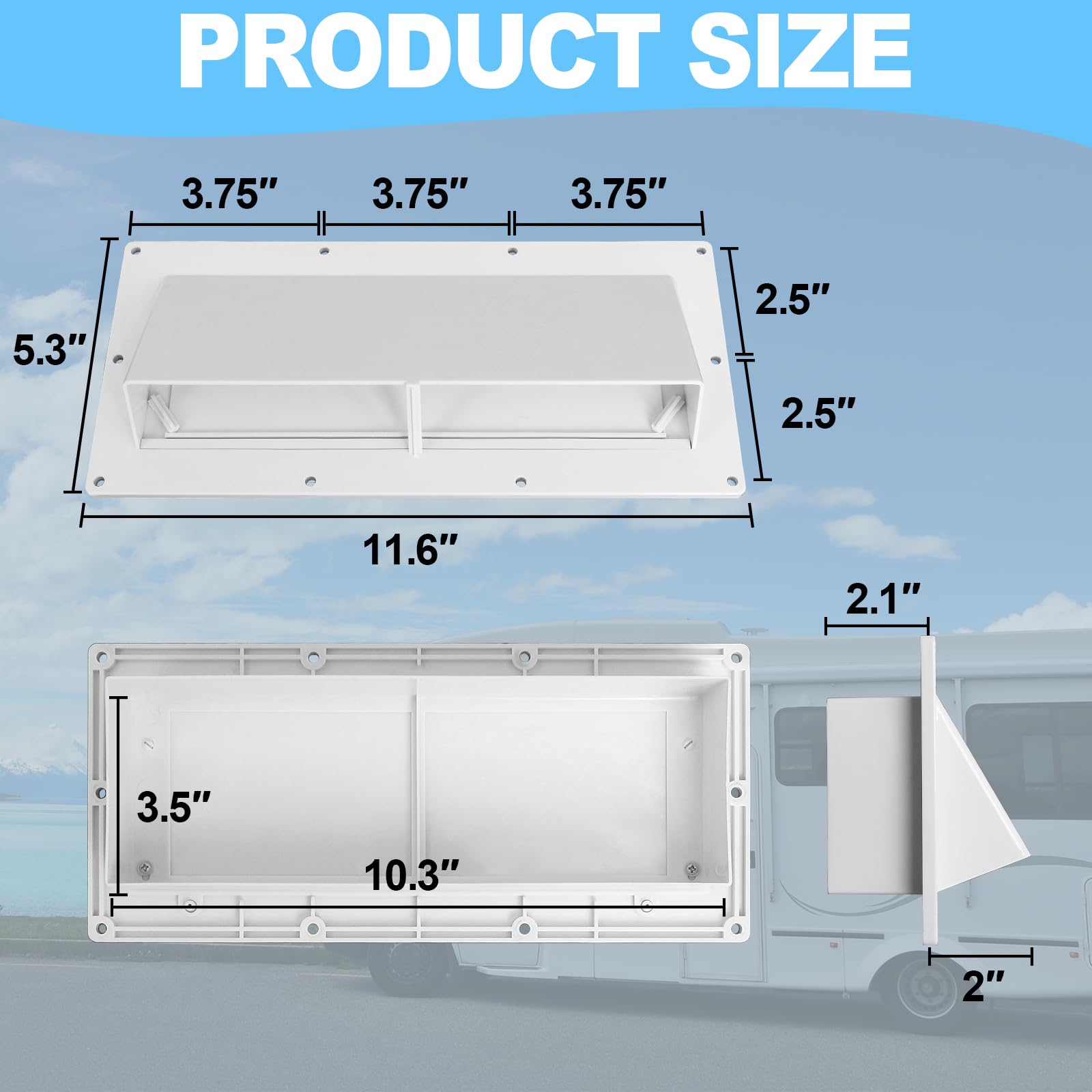 Gekufa RV vent cover installed on an RV demonstrating quick DIY replacement.