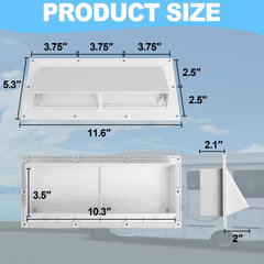 Gekufa RV vent cover installed on an RV demonstrating quick DIY replacement.