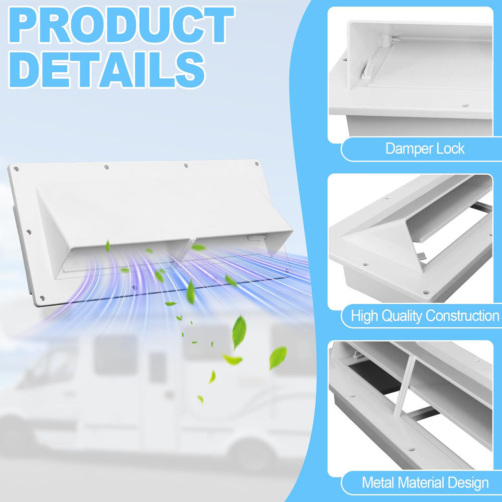 Gekufa exhaust vent cover side view highlighting weatherproof construction for outdoor use.
