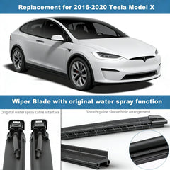 GelaiDi wiper with integrated spray for Model X front windshield during rain
