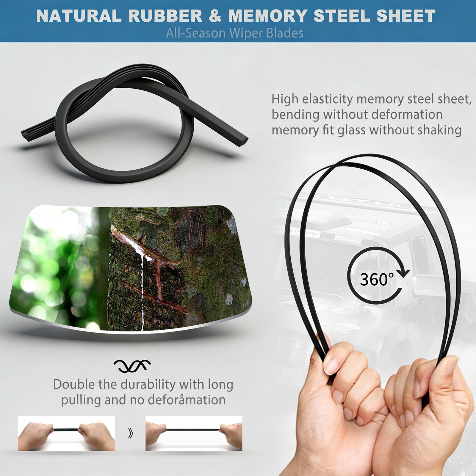 GelaiDi natural rubber blade material for flexible, long-lasting wipe