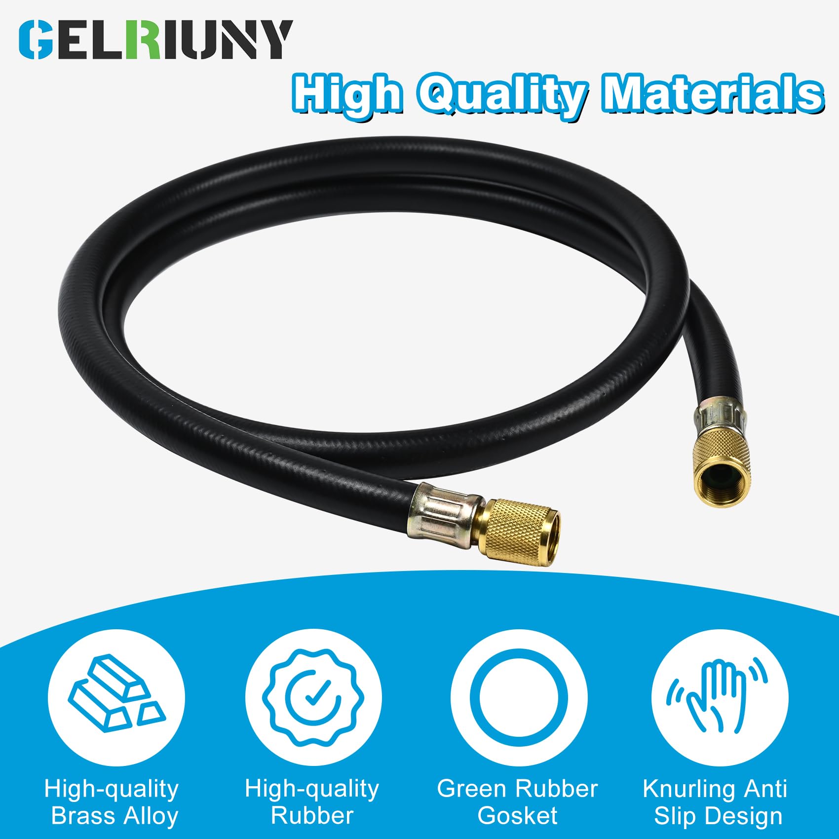 GELRIUNY synthetic rubber construction resists wear and chemicals.