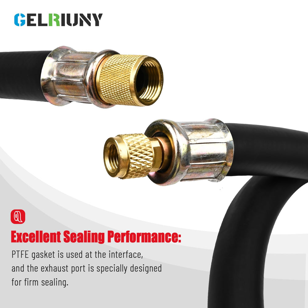 GELRIUNY 3200 psi burst and 640 psi working pressure withstands demanding refrigerant service