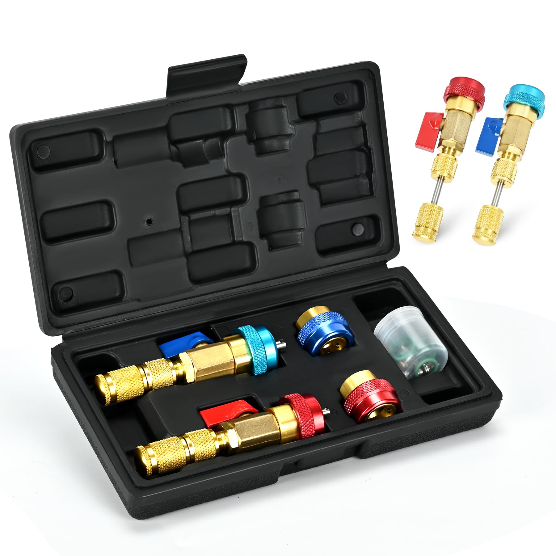 GELRIUNY AC valve core remover kit with complete set for easy repairs