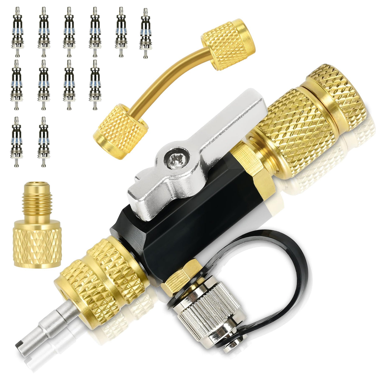 GELRIUNY upgrade valve core removal tool with magnetic cap for easy handling.