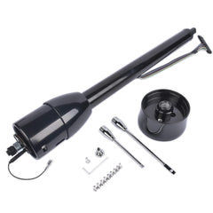 GELUOXI GM 30-inch tilt column in black stainless steel for hot rods.