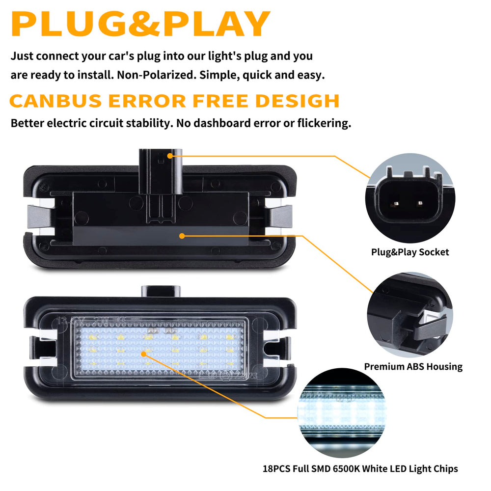 Gempro rear license light with ABS housing and PC lens for durability