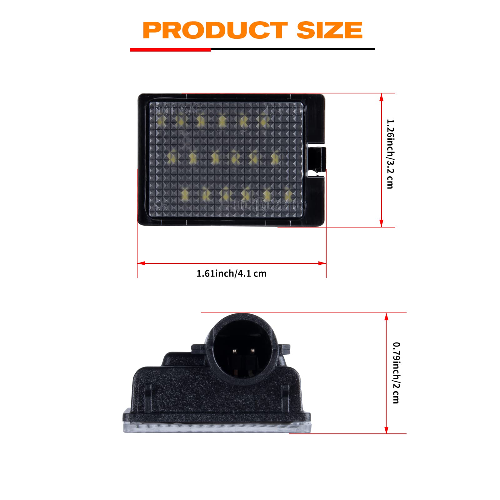 Close-up of Gempro LED chip cluster providing steady brightness.
