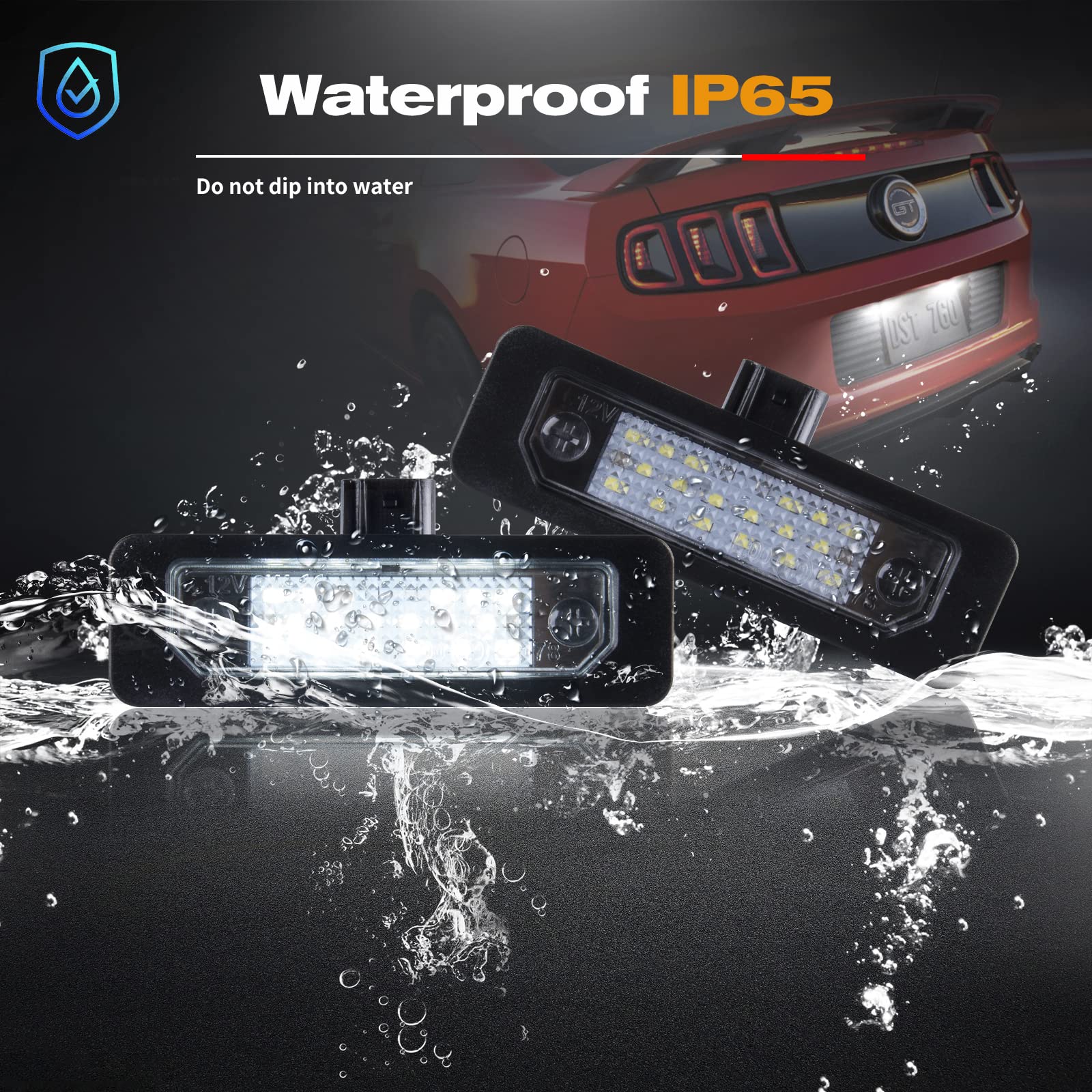 Gempro LED license plate light for Lincoln MKS rear offers durable, weatherproof performance.