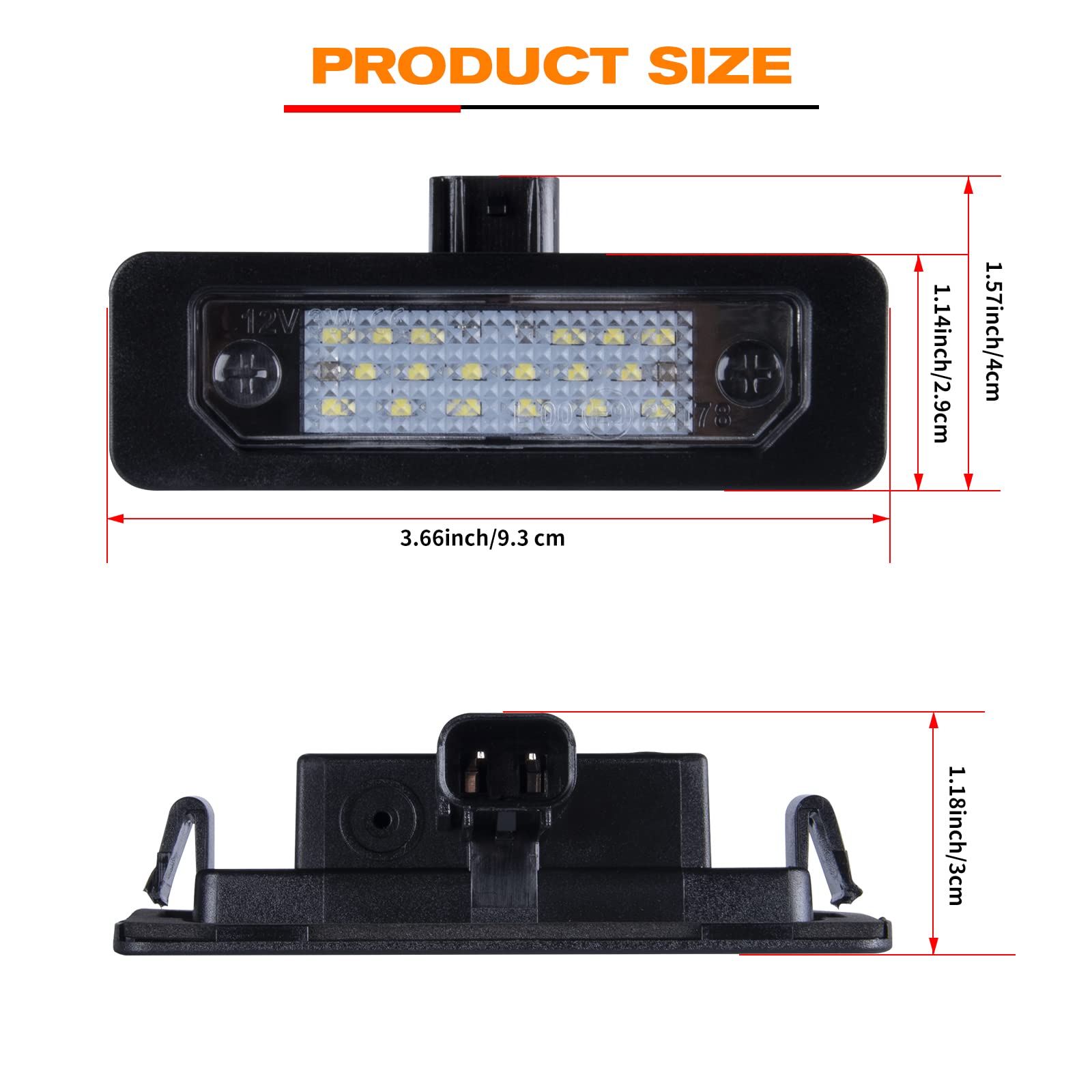 Gempro LED license plate light for Lincoln MKT rear enhances plate visibility and safety.