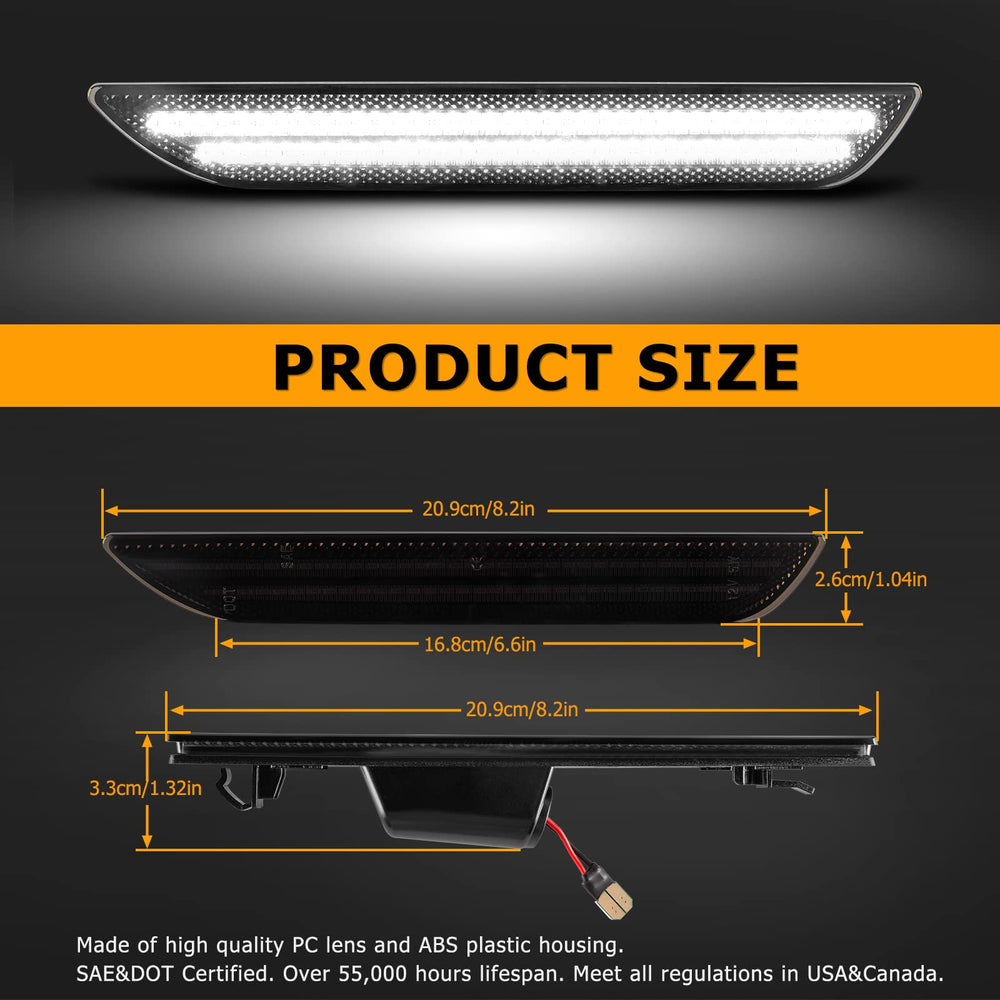 Gempro LED side marker for Mustang shows weather-sealed housing and durable design
