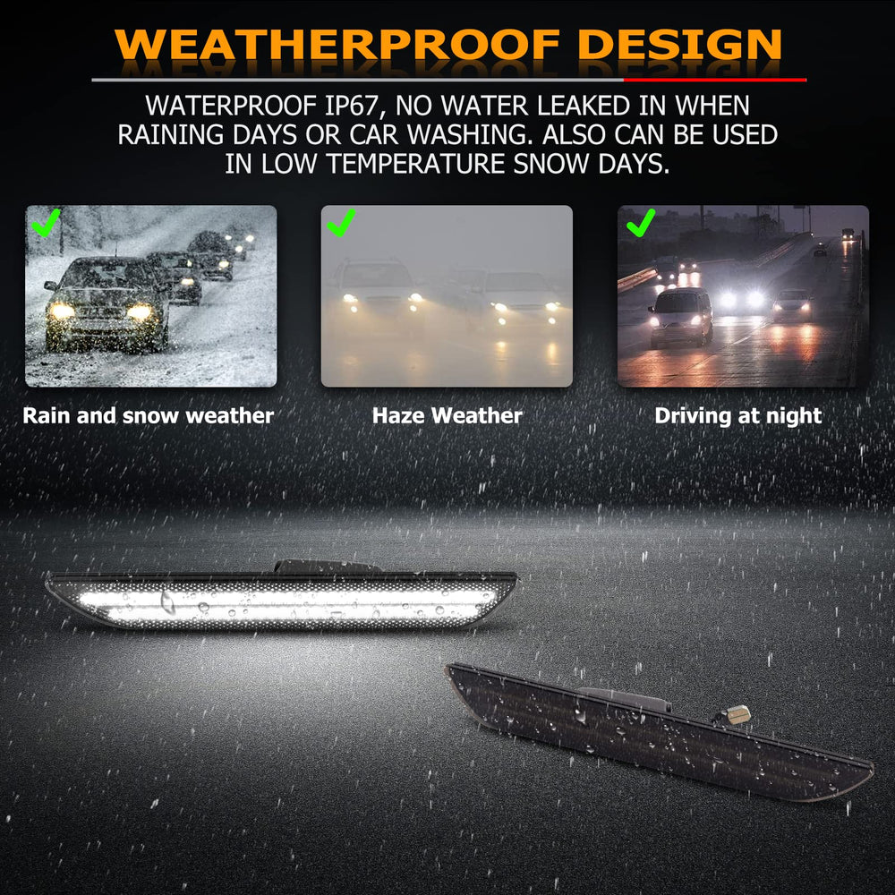 Gempro rear marker lamps fit OEM mounting, no wiring required