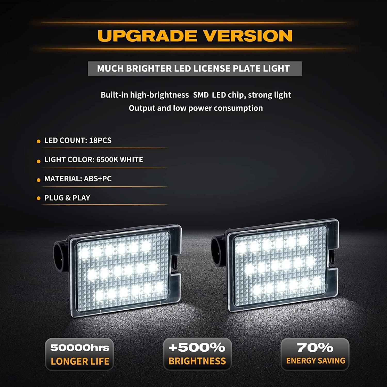 Gempro license plate light installation on a Dodge Durango is plug-and-play.
