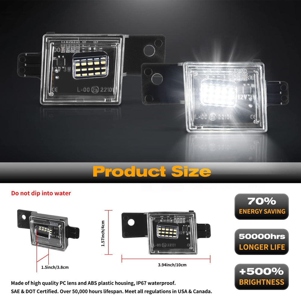 Gempro plug-and-play license plate light installation for quick upgrade.