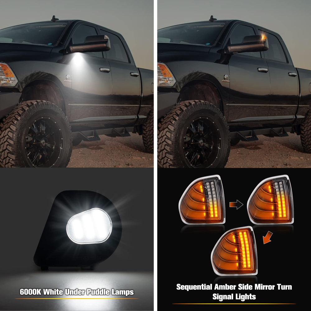 GemPro puddle light passenger side adds entry lighting for Ram