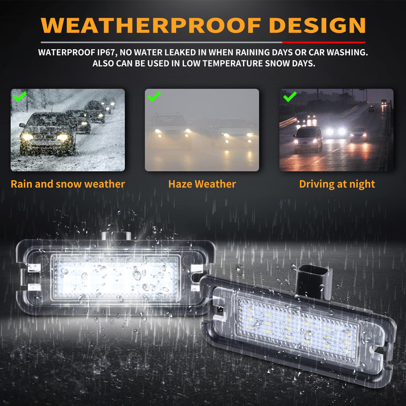 Gempro license light is waterproof and dustproof for all-weather reliability