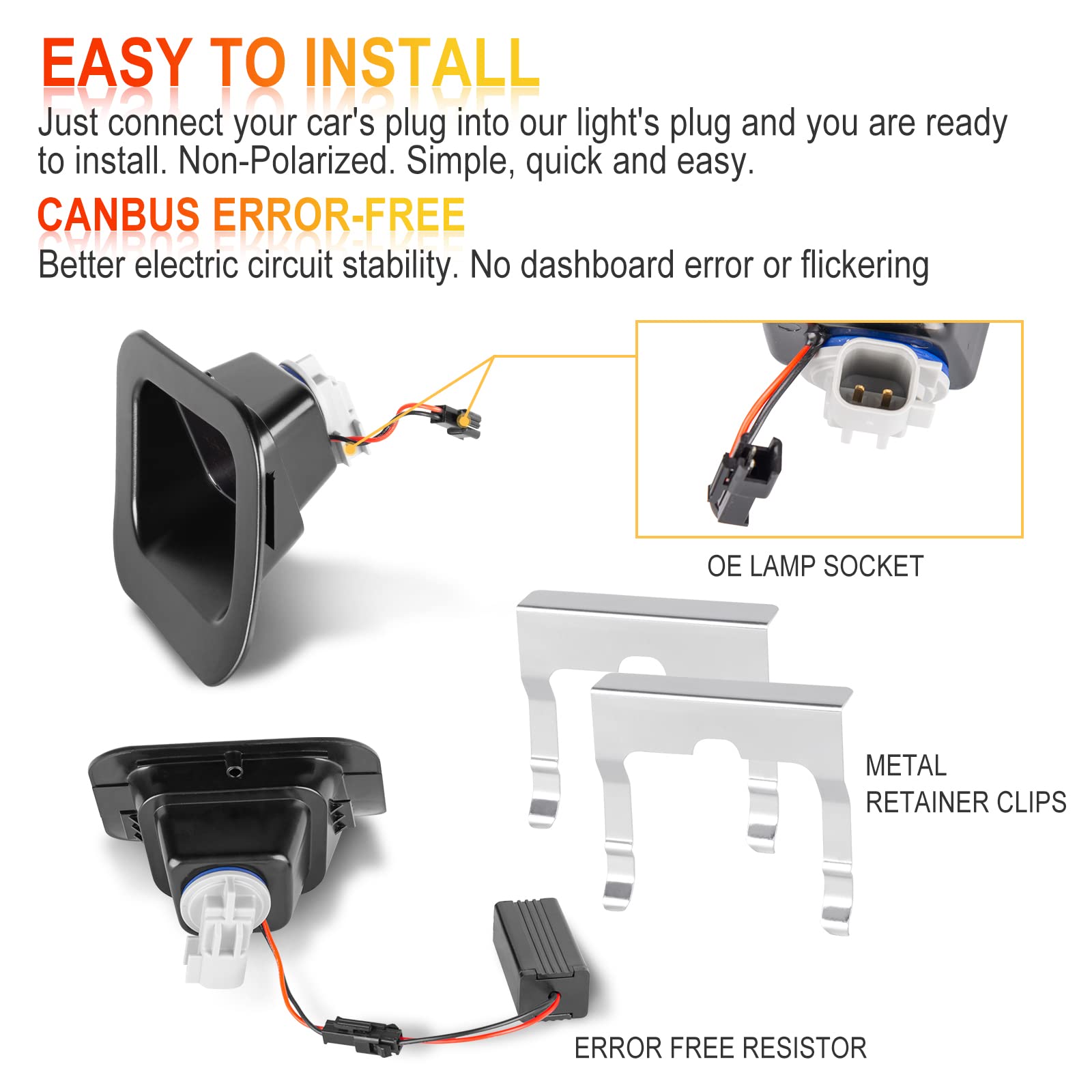 Gempro weatherproof license plate light housing protects against elements