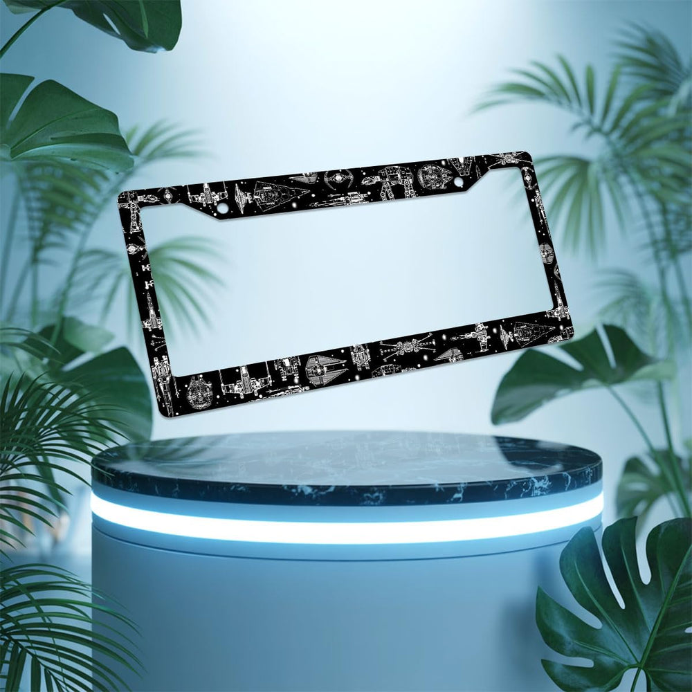 GENANY Galaxy license frame helps locate your car faster in crowded lots with bold style.