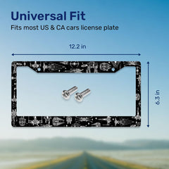 GENANY Galaxy license frame space-design adds personality and quick recognition on the road.