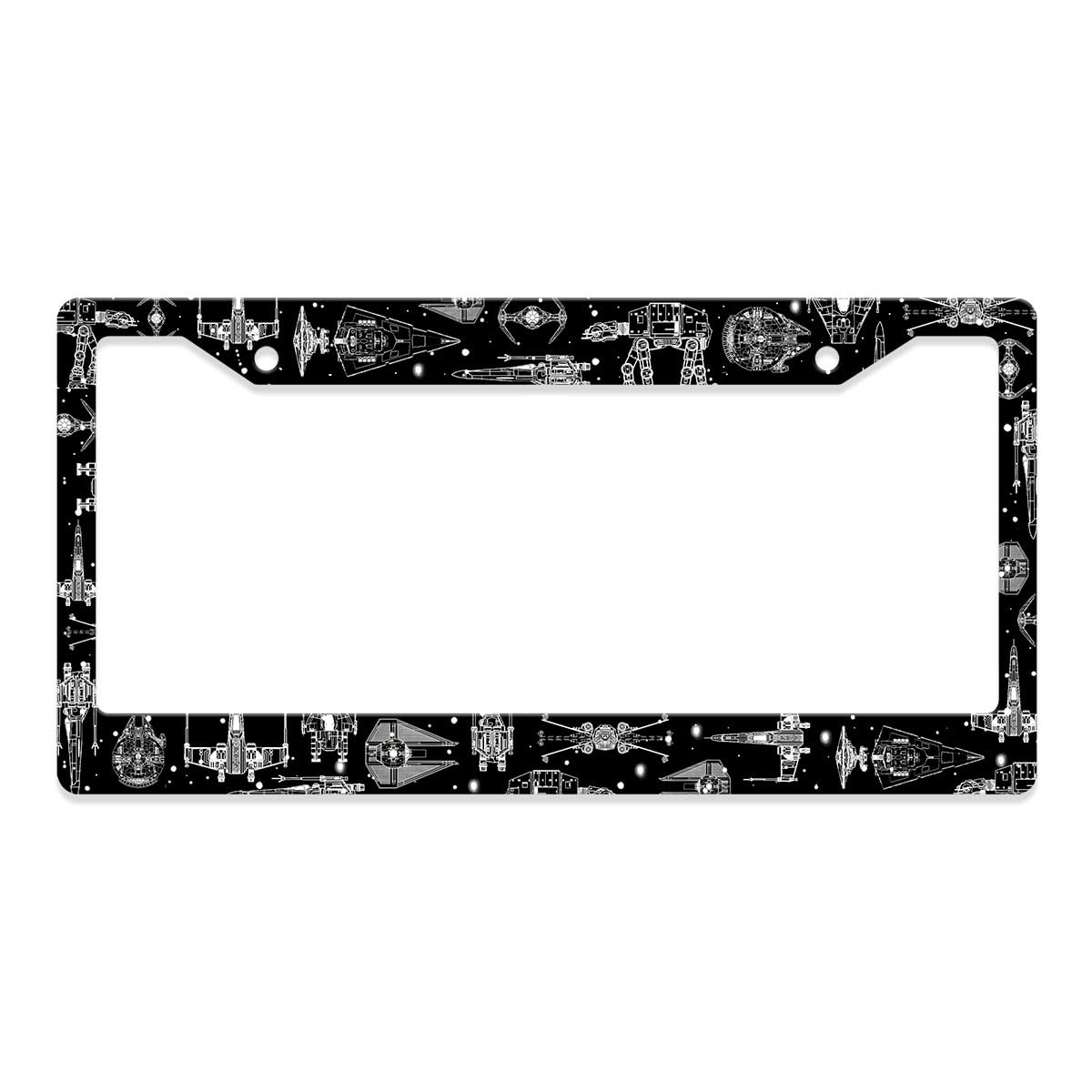 GENANY Galaxy license frame universal-fit design boosts visibility on all vehicles.