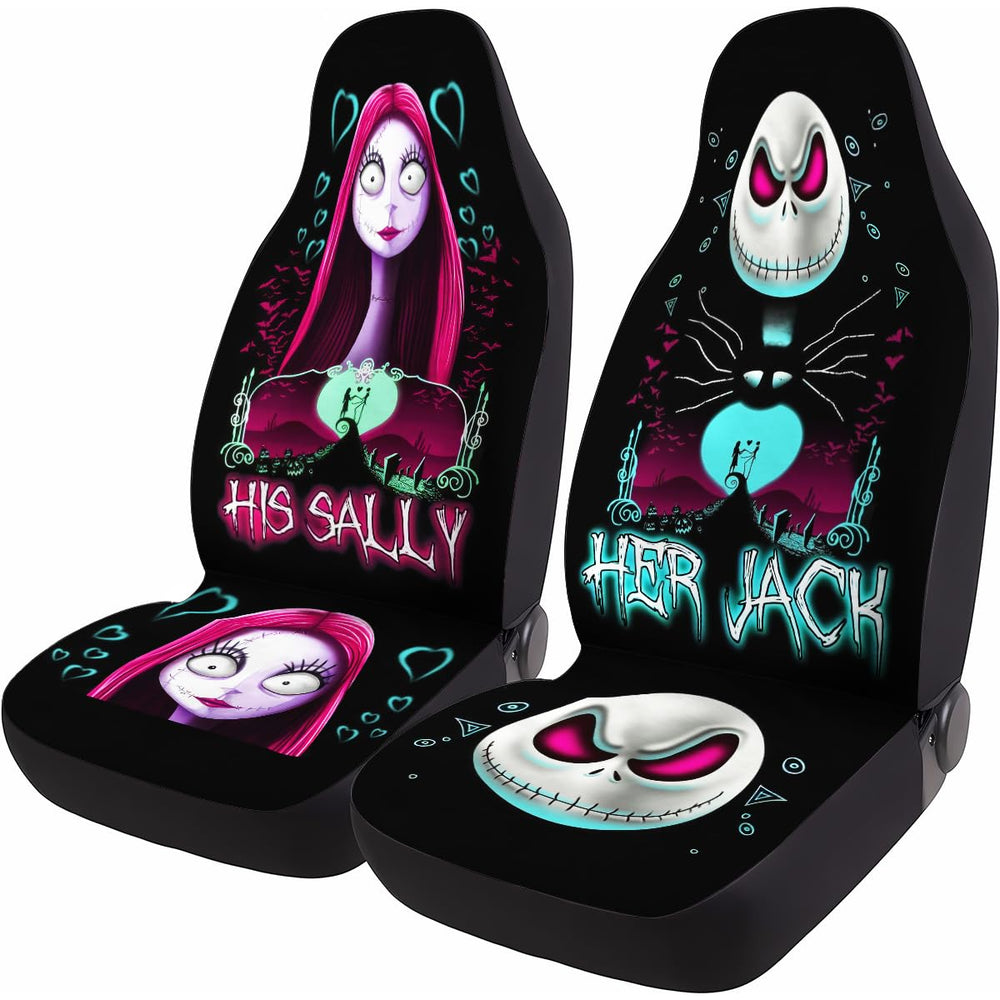 GENANY Nightmare Couple seat cover fabric detail highlights durable breathable material.