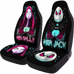 GENANY Nightmare Couple seat cover fabric detail highlights durable breathable material.