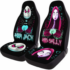 GENANY Nightmare Couple seat cover front view shows protective fit and style.