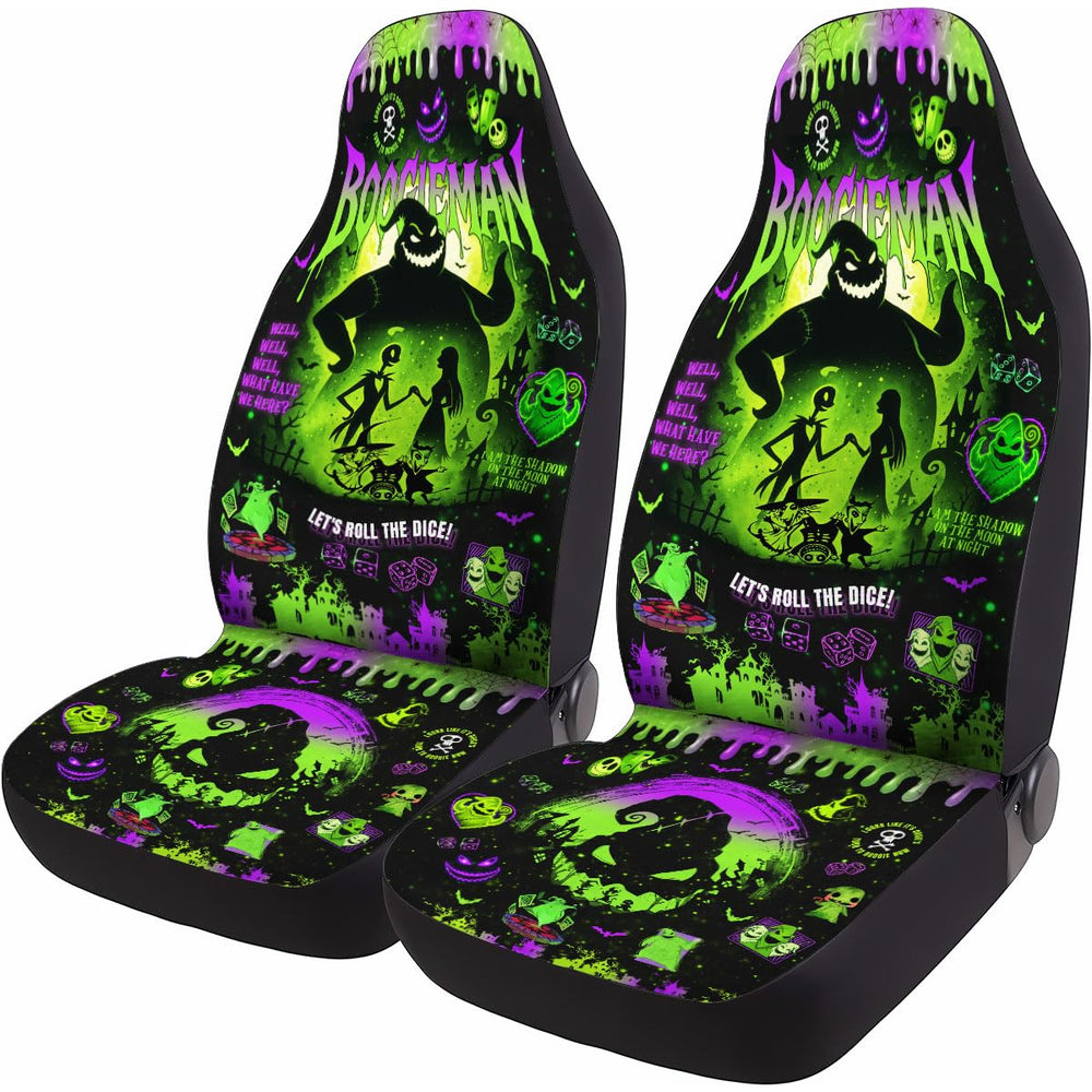 GENANY Nightmare Movie Seat Cover front view showing breathable fabric for comfort
