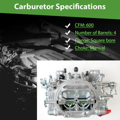 Top view of Generic 1405 carburetor showing square bore design for performance.