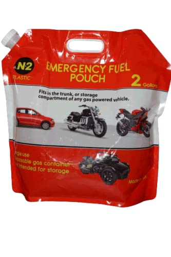 Generic 2 Gallon Gas Pouch folds compactly for easy carry in hand.