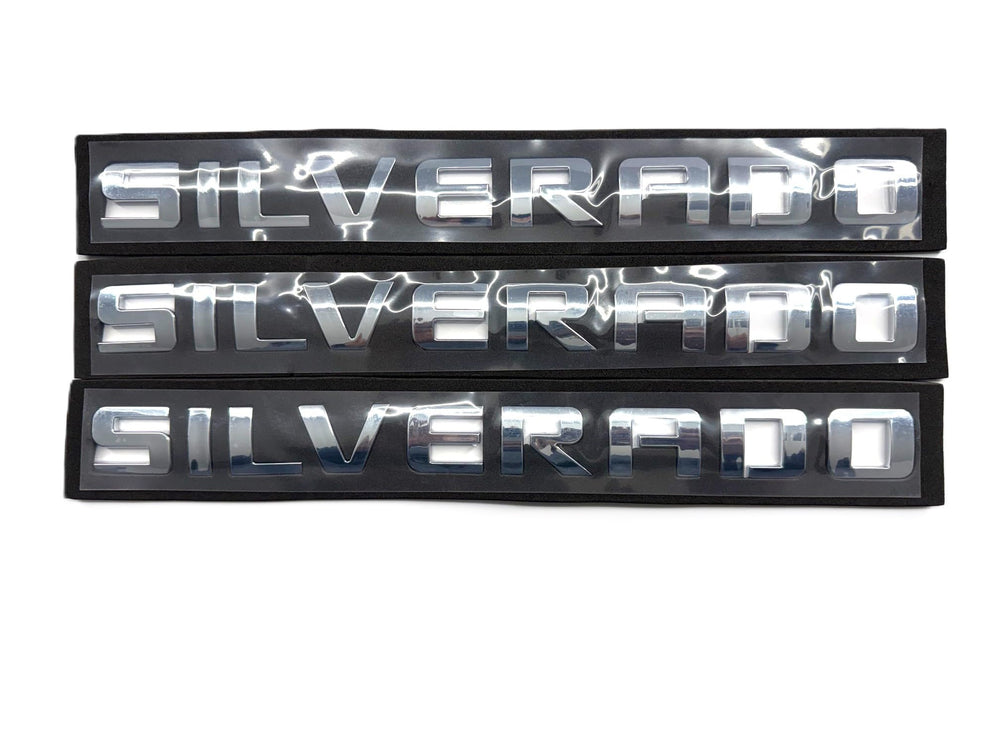 Generic 3PCS badge emblems chrome silver installation guide image