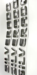 Generic 3PCS badge emblems chrome silver on-truck hood area showcase