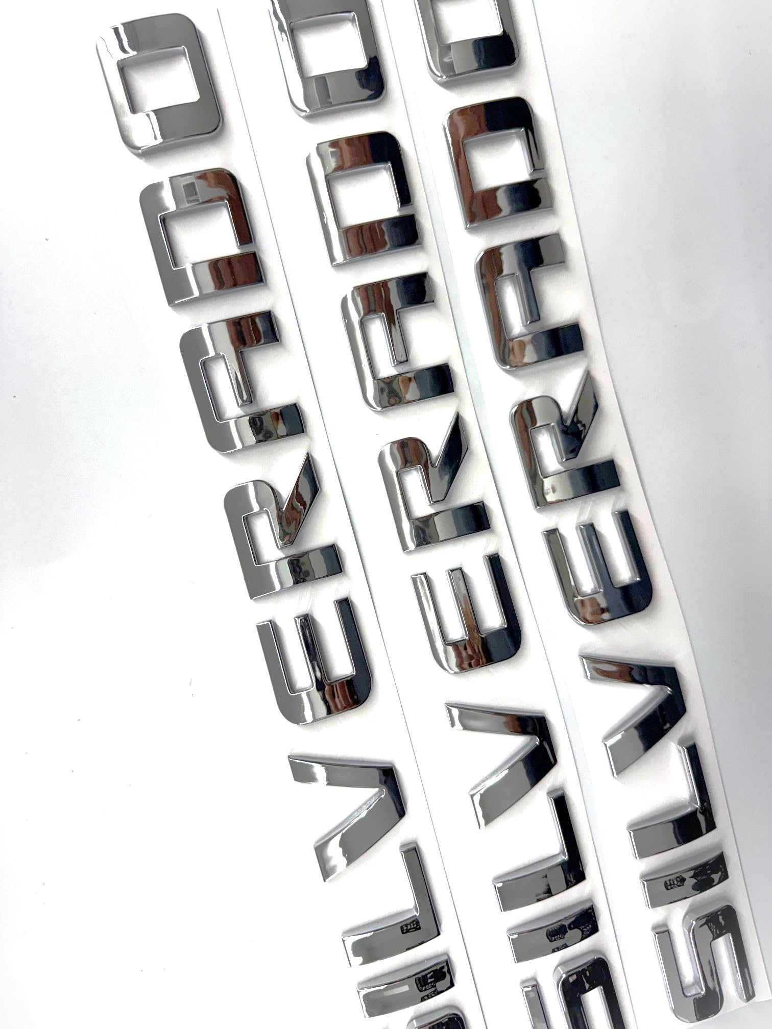 Generic 3PCS badge emblems chrome silver side-mount on Silverado