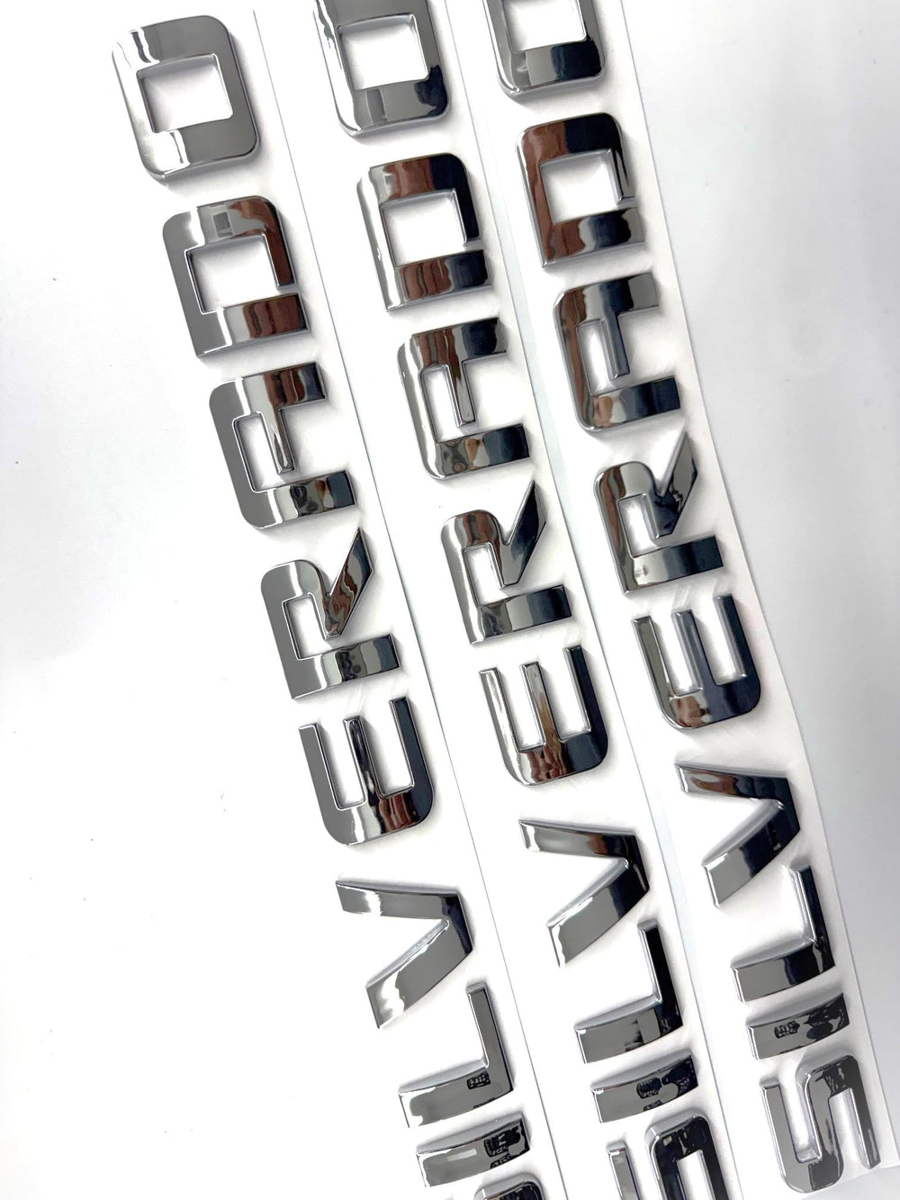 Generic 3PCS badge emblems chrome silver side-mount on Silverado