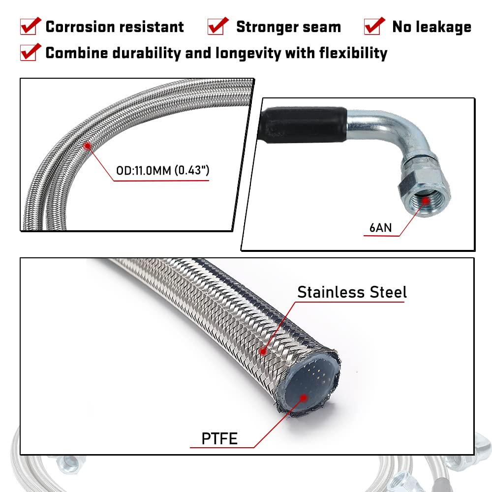 Generic 6AN to 3/8 NPT adapters expand installation options.