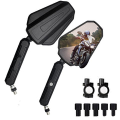 Generic Adventure Mirror side-view assembly on a motorcycle, showing versatile mounting options.