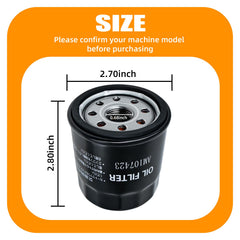 Generic AM107423 oil filter kit compatible with multiple Kawasaki and Club Car engines.